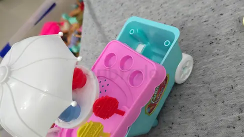 Pretend play Ice Cream truck Toy - Light Blue  Pink