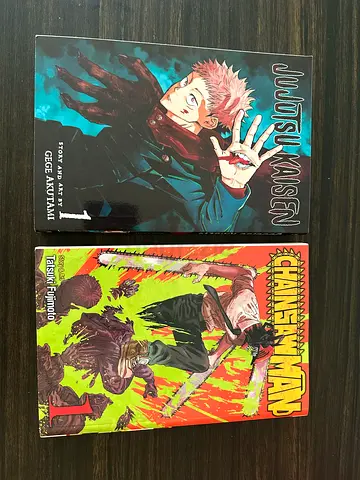 jujutsu kaisen vol 1  chainsaw man vol 1 (each for 35 AED)