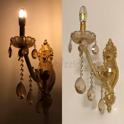 ثريات جداريه عدد 4 بحاله ممتازه