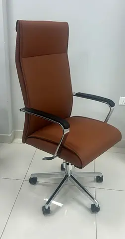 Modern Brown Leather Office Chair