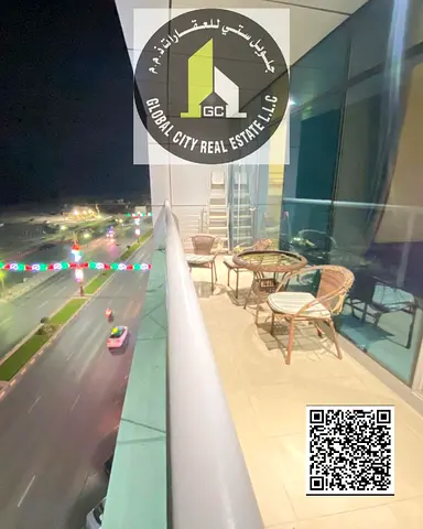 Luxurious 1BHK Sea View Apartment for Monthly Rent Fully Furnished Ajman Corniche Residence Tower