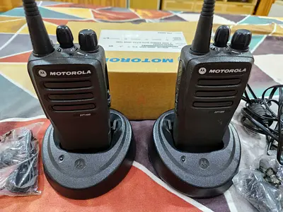 Pair of Motorola DP1400 Two-Way Radios with Chargers — Good Working Condition
