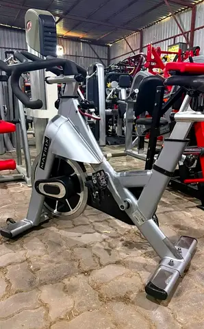 Commercial-grade Matrix indoor spin bike — sturdy studio bike, good condition