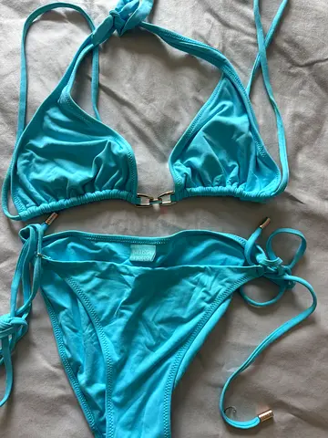 Melissa Odabash Antibes bikini top  bottom Turquoise size 42 each