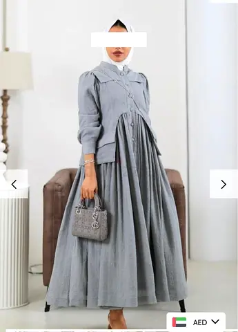 Elegant Grey Two Piece Modest Set