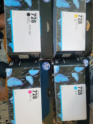 HP DesignJet 728 Original Ink Cartridges - Set of 4 (Cyan, Magenta, Yellow, Matte Black)