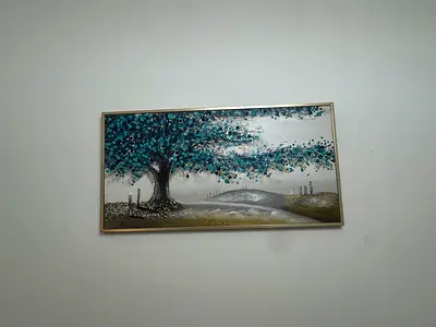 Framed Blue Tree Landscape Wall painting