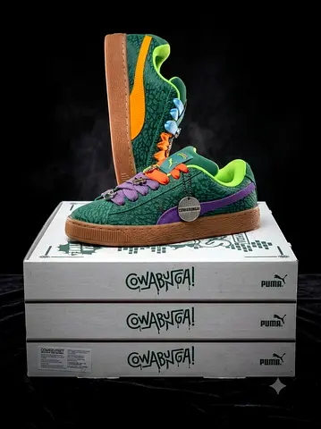 Puma COWABUNGA! green low-top sneakers size 9 (UNISEX)