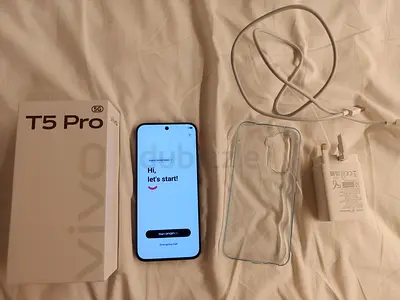 Vivo T5 Pro 5G with box, charger, cable and clear case - good condition
