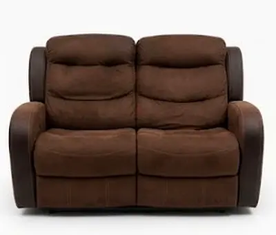 Brown 2-Seater Reclining Sofa, Comfortable and Cushioned