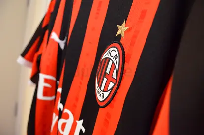 AC Milan Home Football Jersey 24/25 - Red  Black Stripes