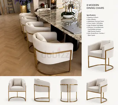 8 x Brand new Dining Chairs from West Elm