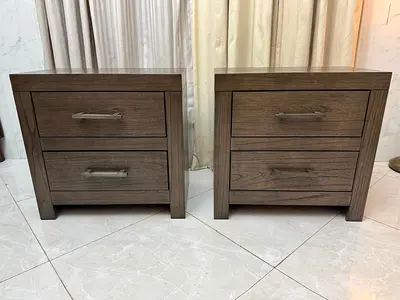 Pair of Modern 2-Drawer Bedside Tables