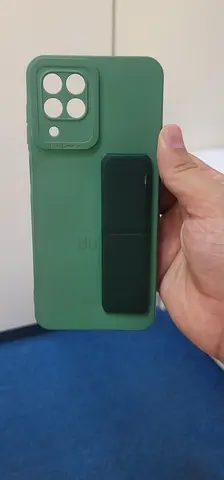 Green protective phone case with magnetic card holder (used) Samsung M33 5G