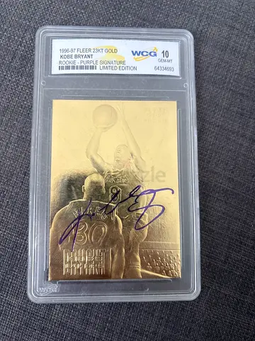 PSA10 23K Gold plated Kobe Bryant rookie card