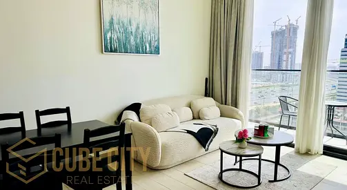شقة مفروشة بغرفة نوم واحدة | إطلالة على وسط المدينة | بن غاطي فينوس JVC