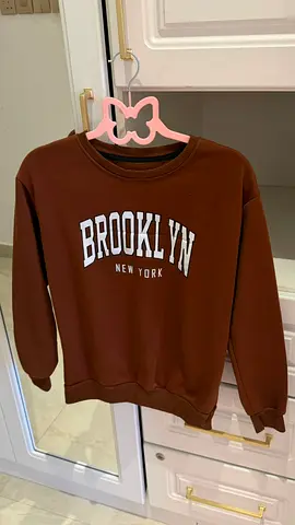 Brown Brooklyn New York Crewneck Sweatshirt - Unisex, Good Condition