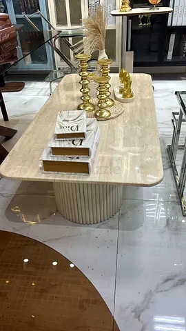 Elegant marble top Coffee Table with Unique Base