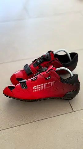 Red Sidi Road Cycling Shoes - Size EU 42
