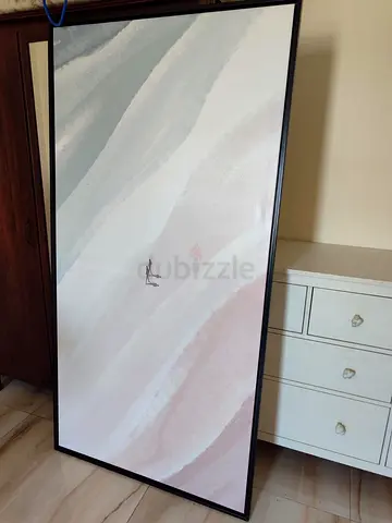 Large Framed Abstract Wall Art Painting - Soft Pastel Tones