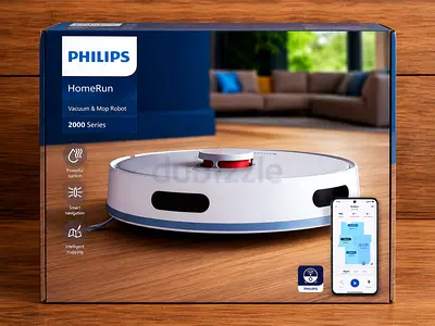 Philips HomeRun 2000 Series Robot Vacuum  Mop - Like New in Box