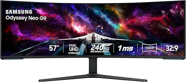 Samsung Odyssey Neo G9 57 Curved Dual UHD 240Hz Gaming Monitor