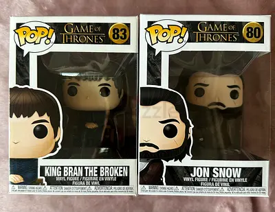 Funko Pop! Set of Game of Thrones — Jon Snow #80  King Bran the Broken #83 sealed