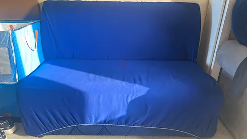 2 Seater Sofa for Sale - Ajman Al Tallah

Color: Navy Blue Velvet, Tufted Design
Condition: Used,