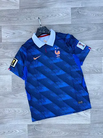France National Team Vintage Style Nike Football Jersey - Blue
