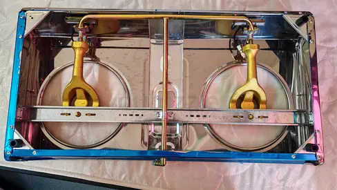 Stove two burner geepas