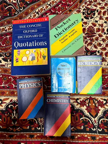 Various dictionaries and urdu books