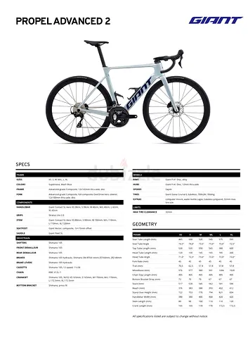 Giant propel advanced 2 (XS)
