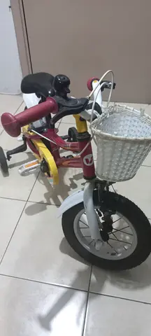 Kids cycle with Basket and Training Wheels - Good Condition