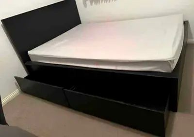 Ikea malam bed with ikea mattress Queen size 160x200cm bed