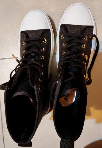 Michael Kors high-top sneakers, size 41  brown/white never used