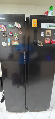 Panasonic Side By Side  Black Refrigerator - Very Good Condition
