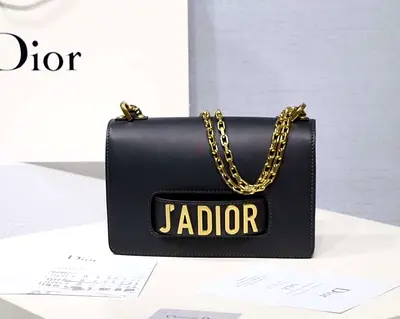 Dior Black JAdior Calfskin Flap Bag