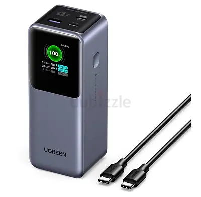 UGREEN Nexode Power Bank 20000mAh 130W PD Fast Charging, 2 USB-C and 1 USB-A Portable Charger, Smart