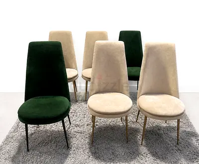 West Elm Finley Low Back 6 Dining Chairs