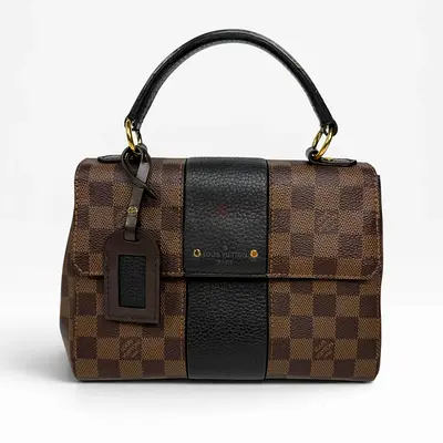 Authentic LOUIS VUITTON BOND STREET BB IN DAMIER EBENE WITH GOLD HARDWARE