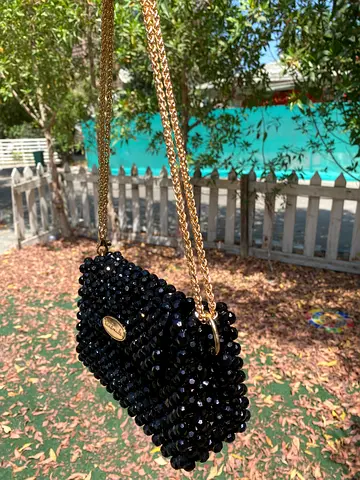 Brand new crystal handmade beaded bag