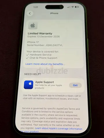 iPhone in good condition — Active Apple limited warranty