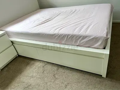 IKEA Malm double bed frame with mattress like new