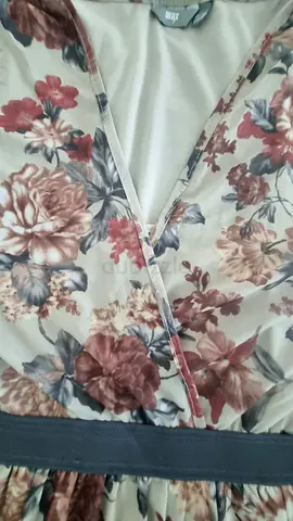 Floral Short-Sleeve Womens Dress, Size Medium (light purple)