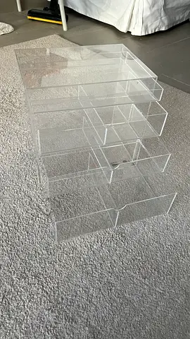 Clear Acrylic Drawer Organizer / Small Storage Chest - 4 Drawers