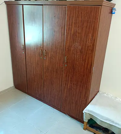 Large 4-door Wooden Wardrobe - Good Condition