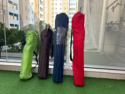 Set of 3 Foldable Camping/Beach Chairs in Carry Bags ( 2 adults and 2 kids )