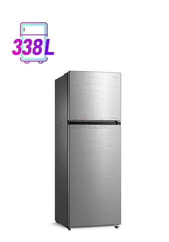 Midea 338L Top Freezer Refrigerator - Silver, Good Condition