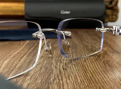 Cartier glasses blue wood