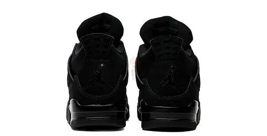 Pair of Black Jordan Sneakers (Back View) - Size Unspecified size 7